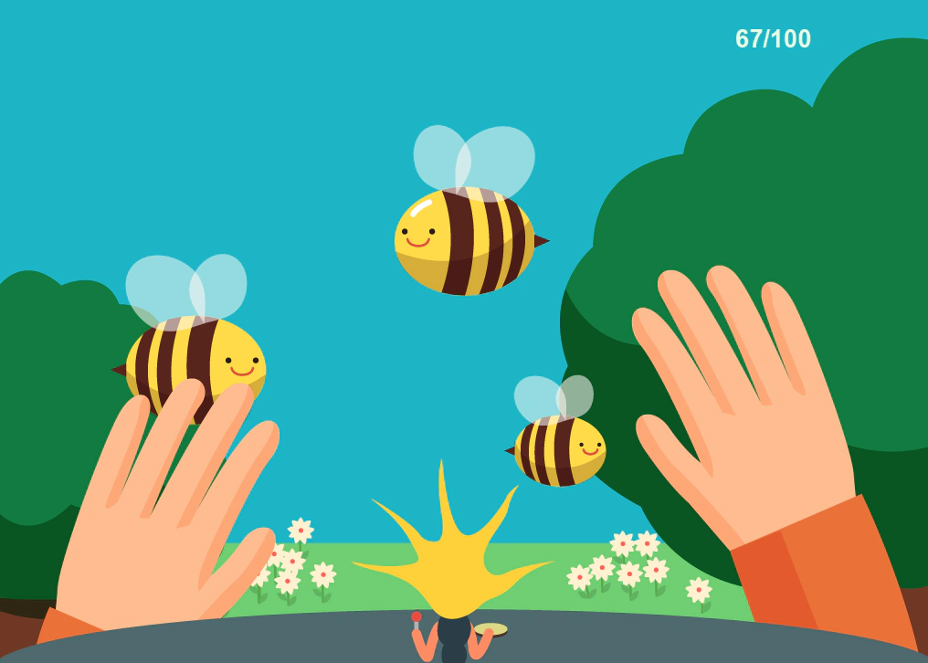 Honey collection mini-game