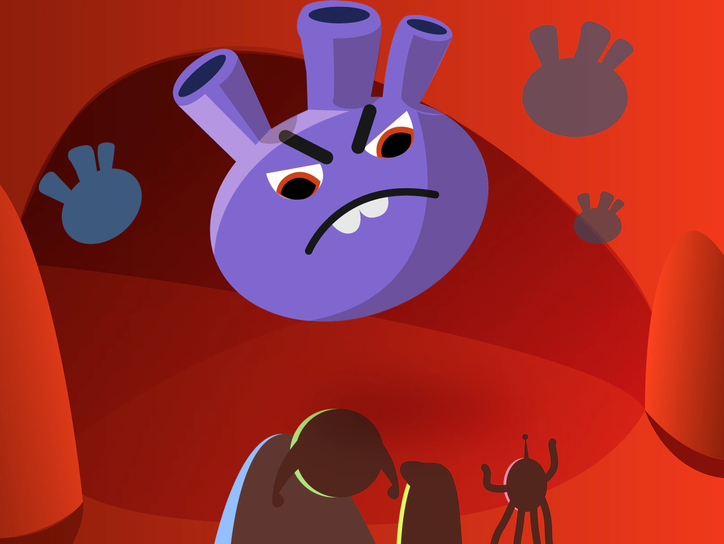 The hero encounters a germ