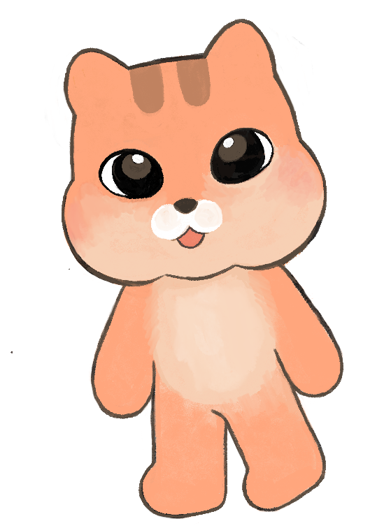 Original hand-drawn Hazel chipmunk character